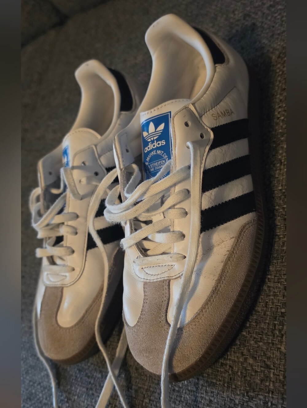 Adidas Sambas OG Black White 3 Stripe Sneakers Size 7 Tennis Shoes